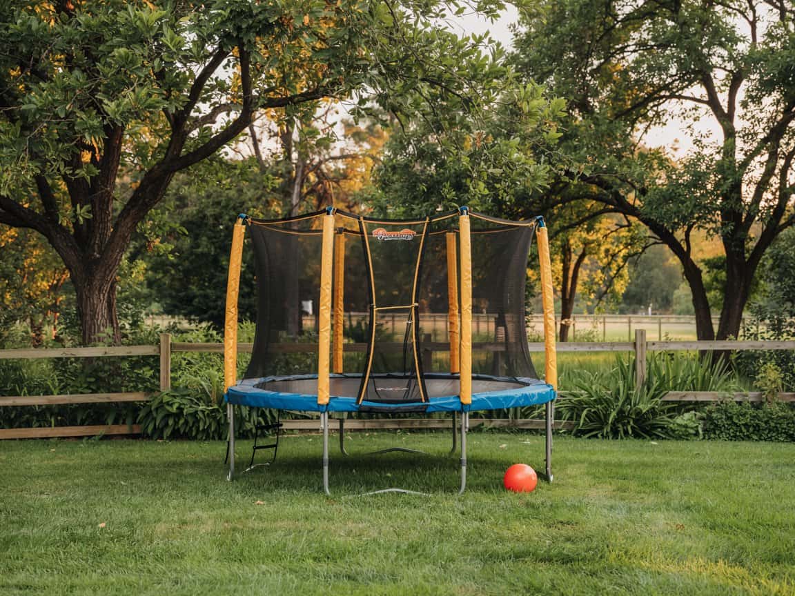 Perfekt ausgestattetes Gartentrampolin: Alle Einzelteile in optimaler Kombination - Rahmen, Federn, Sprungtuch, Sicherheitsnetz und Randabdeckung