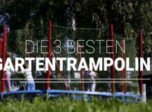 gartentrampolin spielende kinder