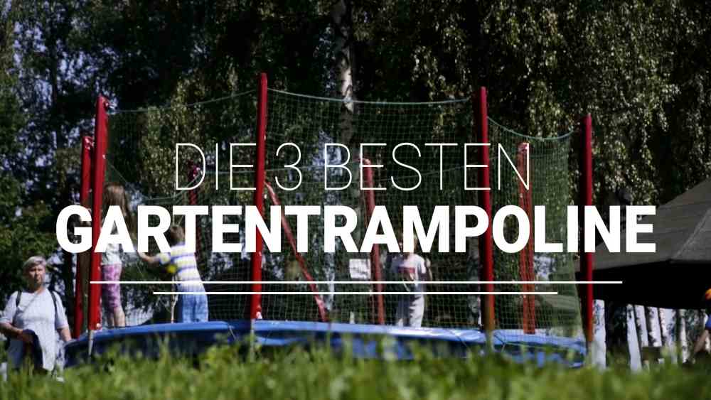 gartentrampolin spielende kinder