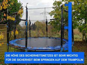 Illustration Sicherheitsnetz beim Trampolin